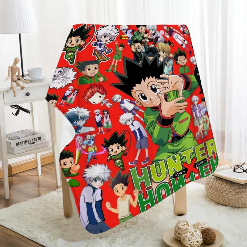 

Musife Custom Hunter X Hunter Blanket Super Soft Warm Flannel Fabric Blanket For Couch Throw Travel Adult Blanket