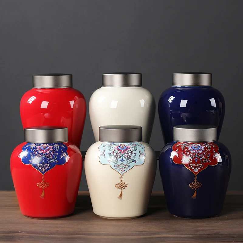 

Китайский керамический чайный контейнер Cofee с защитой от запаха сахара, контейнер-органайзер для хранения чая кунг-фу, кухонная посуда для д...