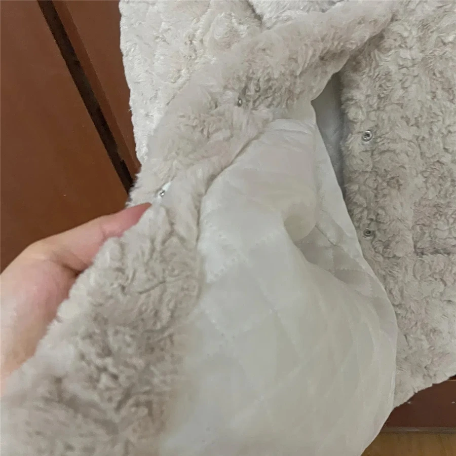 Winter Warm Thicken Faux Rabbit Fur Coat Women Plush Jacket Korean Street Loose Furry Fleece Short Outwear Snow Wear Chaquetas