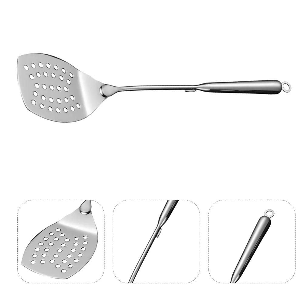 

Stainless Steel Shovel Cooking Spatula Long Handle Wok Spatula Home Kitchen Tool
