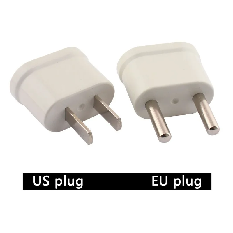 

2Pcs US Jack to EU Plug Outlet Travel Charger Power Socket Adapter USA to Europe European Regulation Charging Converter Plug