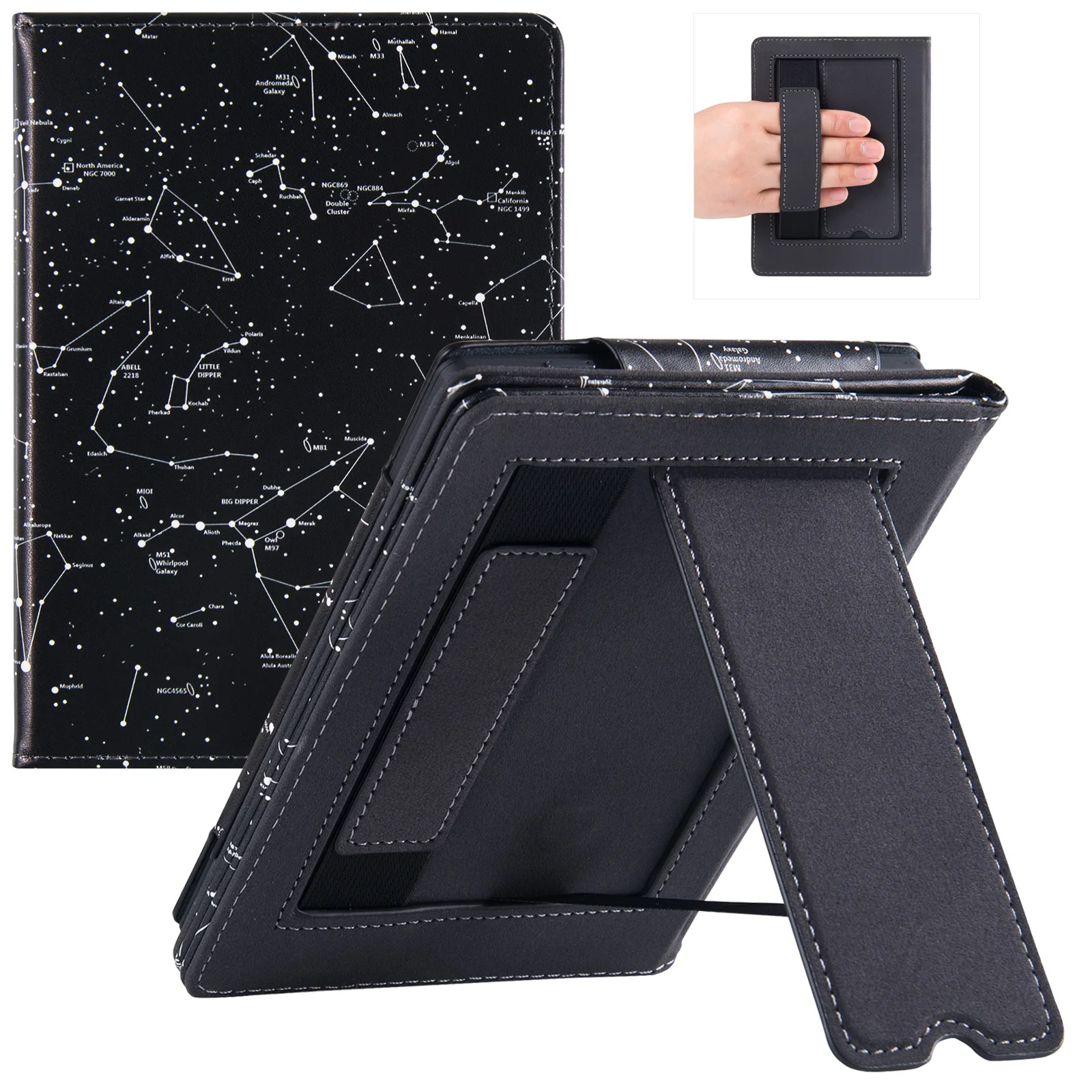 

Stand Case for Onyx Boox Poke 5/Boox Poke 5S (2023 Released) - PU Leather Folio Sleeve Cover with Hand Strap and Auto Sleep/Wake