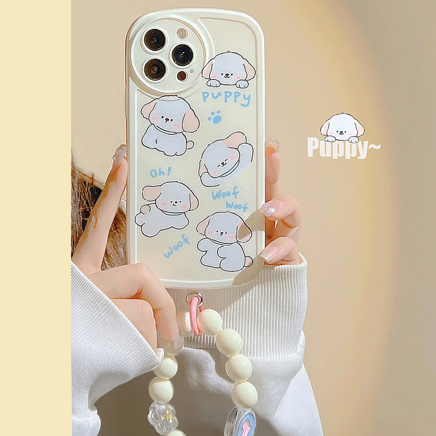 

Cute Cartoon Punny Phone Case with Lanyard for iPhone 14 13 12 11 Pro Mini XS Max 8 7 Plus X SE 2020 XR Shockproof Clear Cover