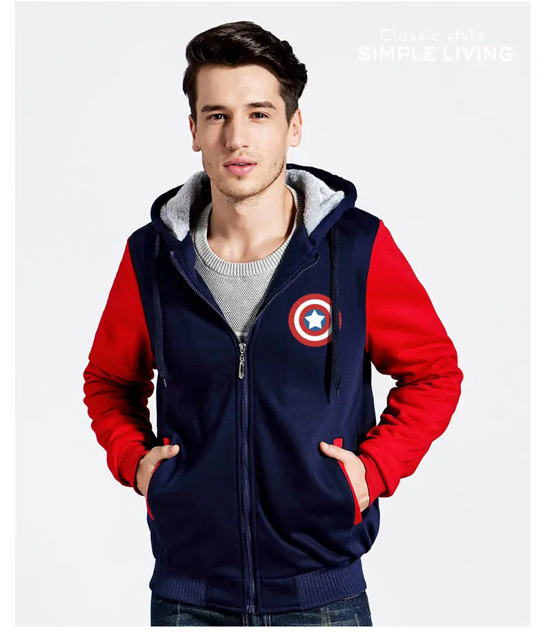 Mens Male Clothes Clothing Iron Hat Hoodies Sweatshirts Costumes Tony Stark Zipper Hoodie Jackets Men Male Winter Coats