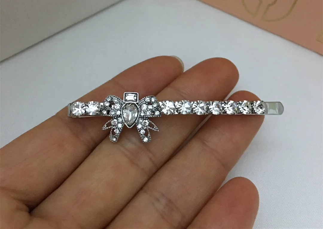 European and American fashion bow crystal hairpin