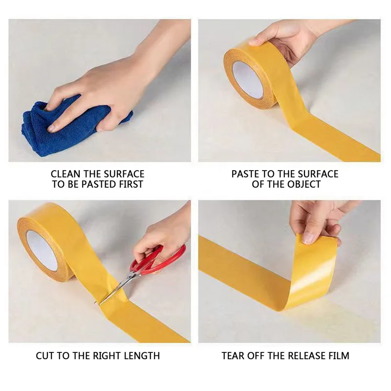 1 рулон двухсторонней ленты мощная сверхпрочная Двухсторонняя клейкая лента