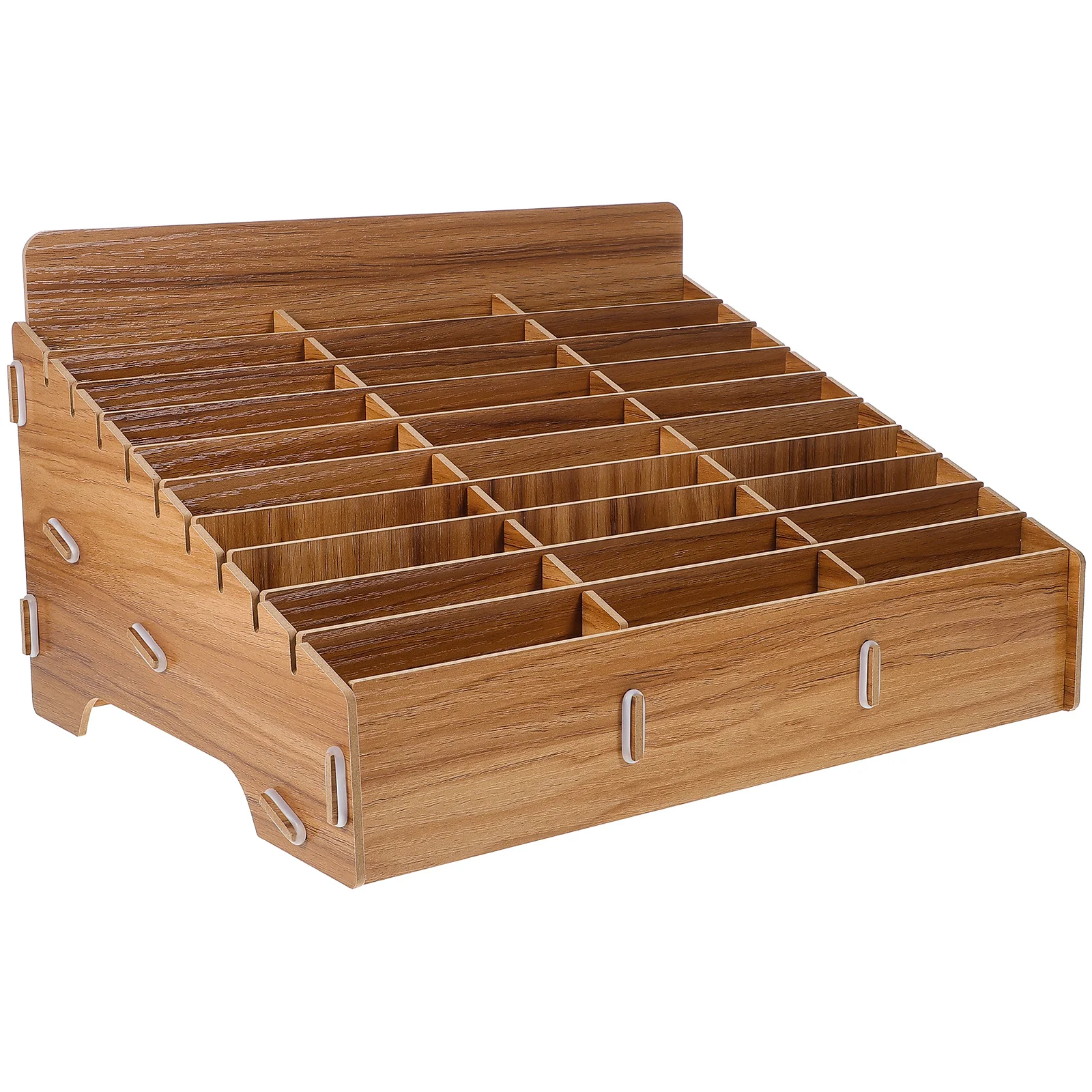 

Mobile Phone Storage Box Temporary Holder Table Cell Case Office Phones Organizer Wood Desktop Multifunctional