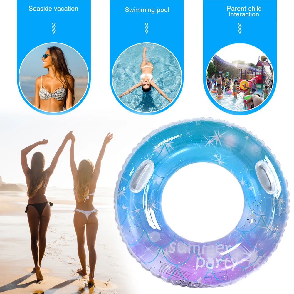 

Разноцветные блестящие плавательные кольца для бассейна 50-75 см, для взрослых и детей, надувные трубки для бассейна, гигантский поплавок для ...