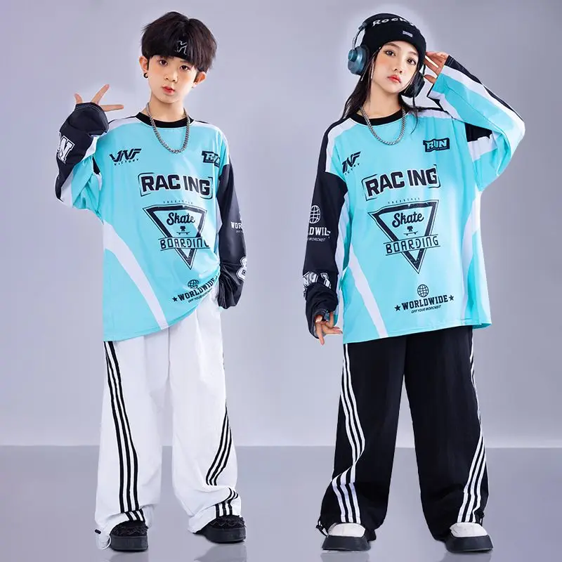 Детские костюмы для выступлений в стиле хип-хоп модные мальчиков модная