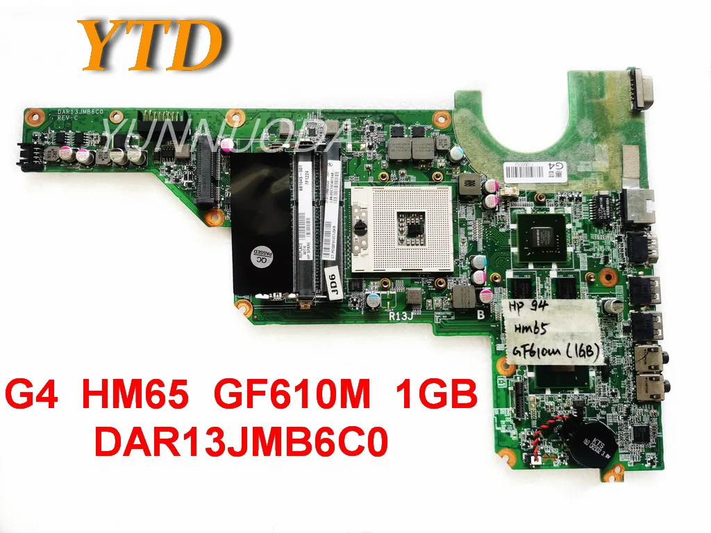 Original for HP G4  laptop  motherboard G4  HM65  GF610M  1GB  DAR13JMB6C0 tested good free shipping