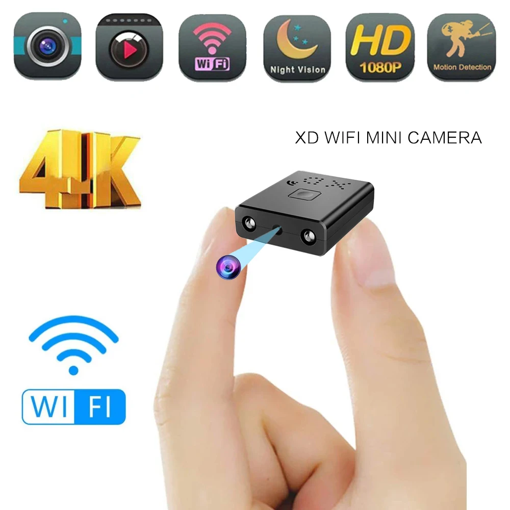 

Security HD 4K Wifi Camera P2P/AP Camcorder Night Vision Micra ip Cam Motion Detection Video Voice Recorder Suport tf card
