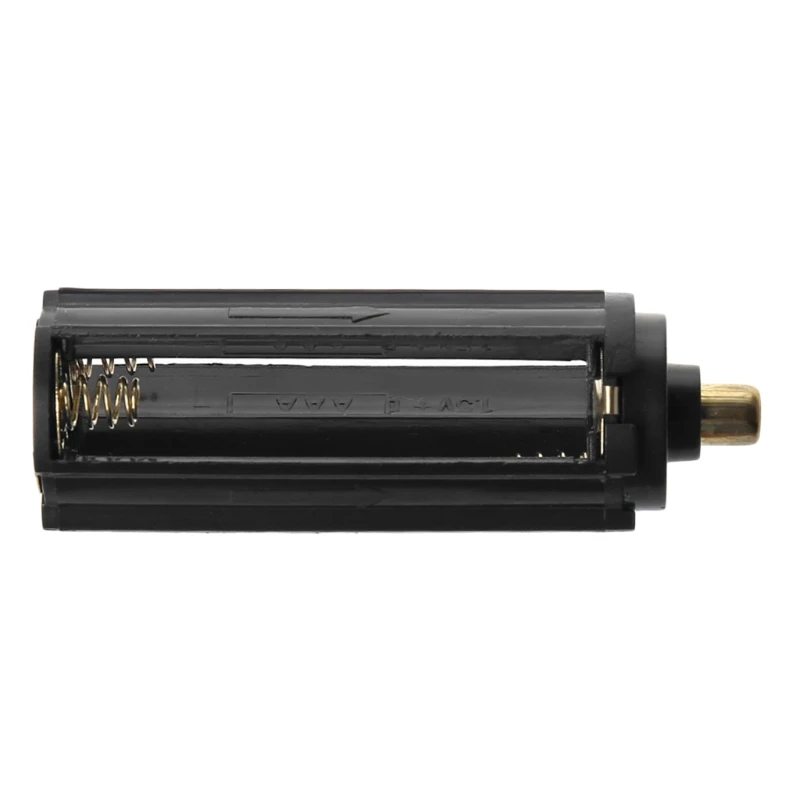 1 шт. черный цилиндрический пластиковый держатель для аккумуляторов 3x AAA на 18650 |