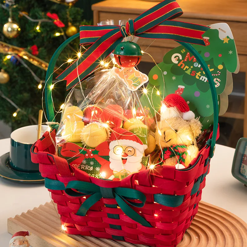 

Christmas Sweetheart Basket Gift Basket Box Candy Snowflake Crisp Packaging Box Biscuit Box Flower Basket Baking Basket