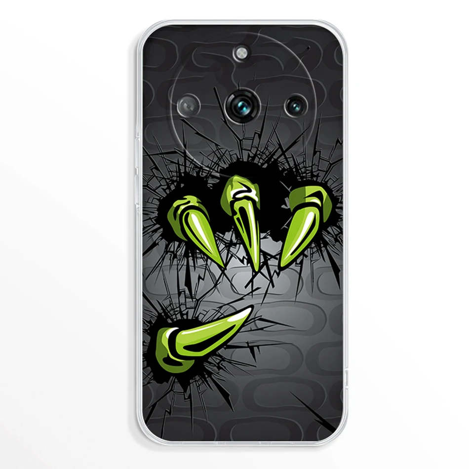 Флейта для Realme 11 Pro Plus чехол Мраморная Прозрачная мягкая силиконовая Обложка из