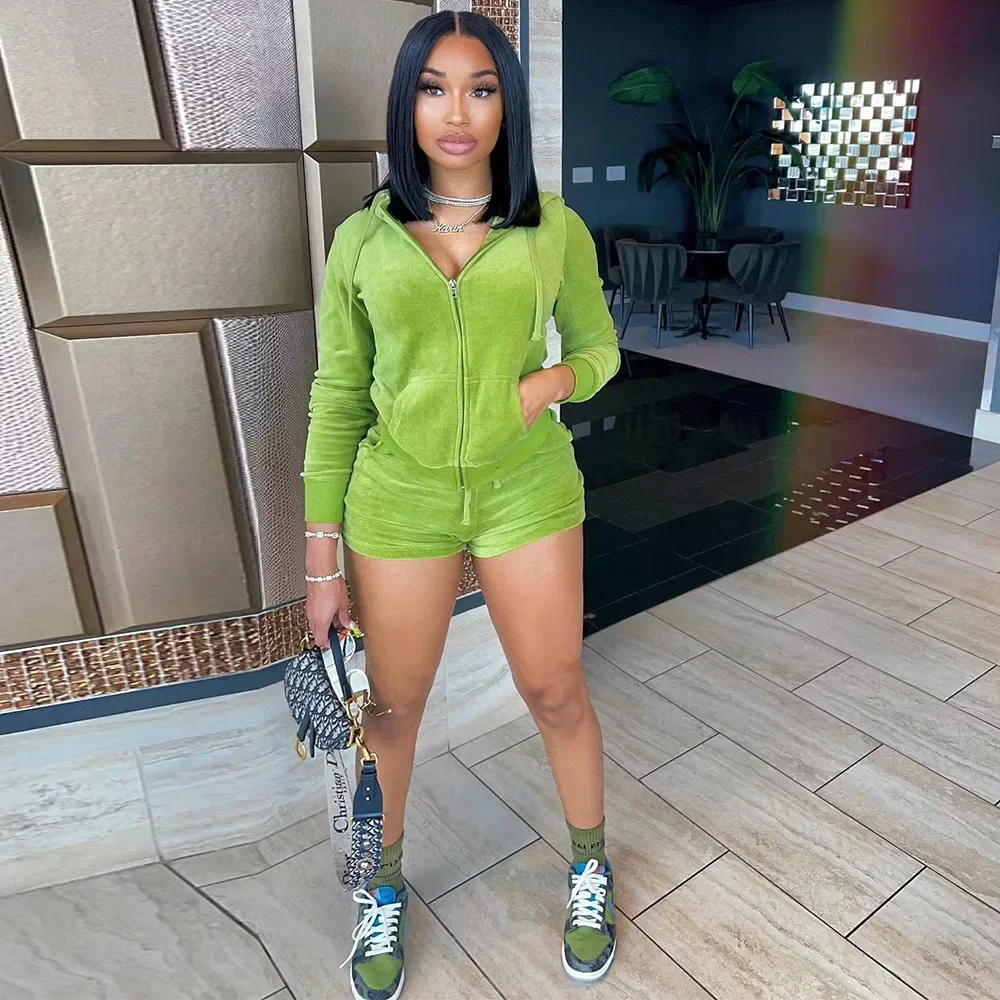 Женский спортивный костюм с капюшоном Prowow повседневный однотонный из двух