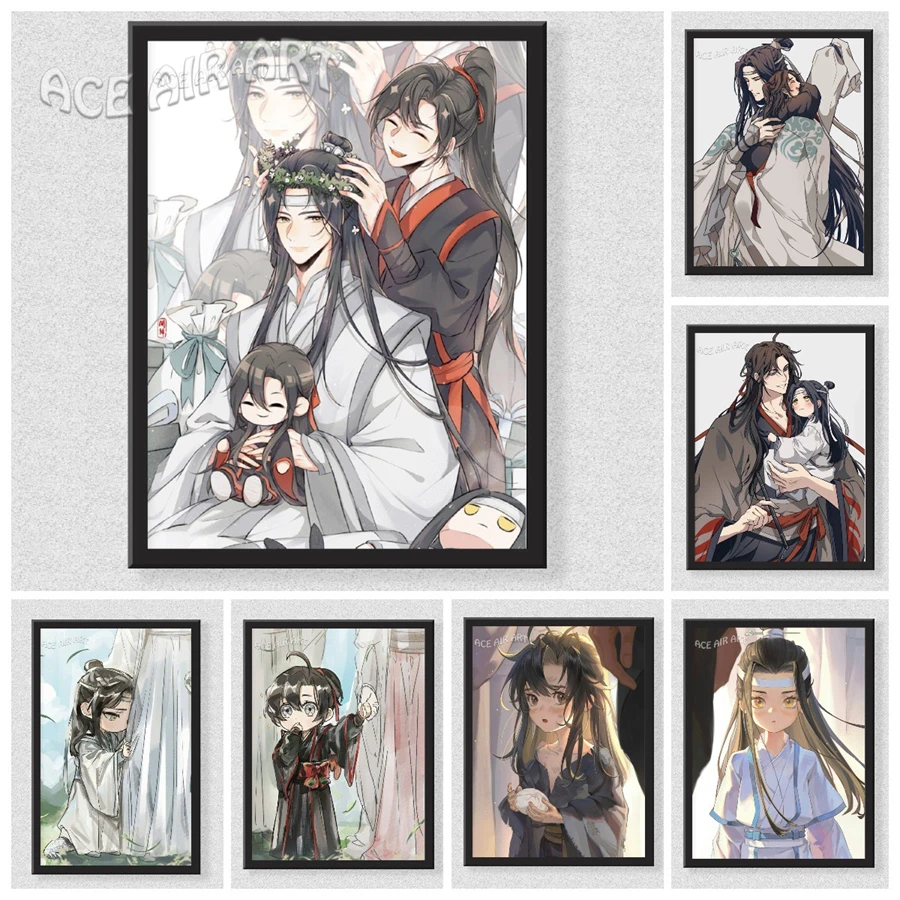 

Wei Wuxian Lan Wangji 5D DIY MO DAO ZU SHI полностью круглая/квадратная алмазная живопись ювелирные изделия вышивка крестиком Мозаика Искусство Настенный декор