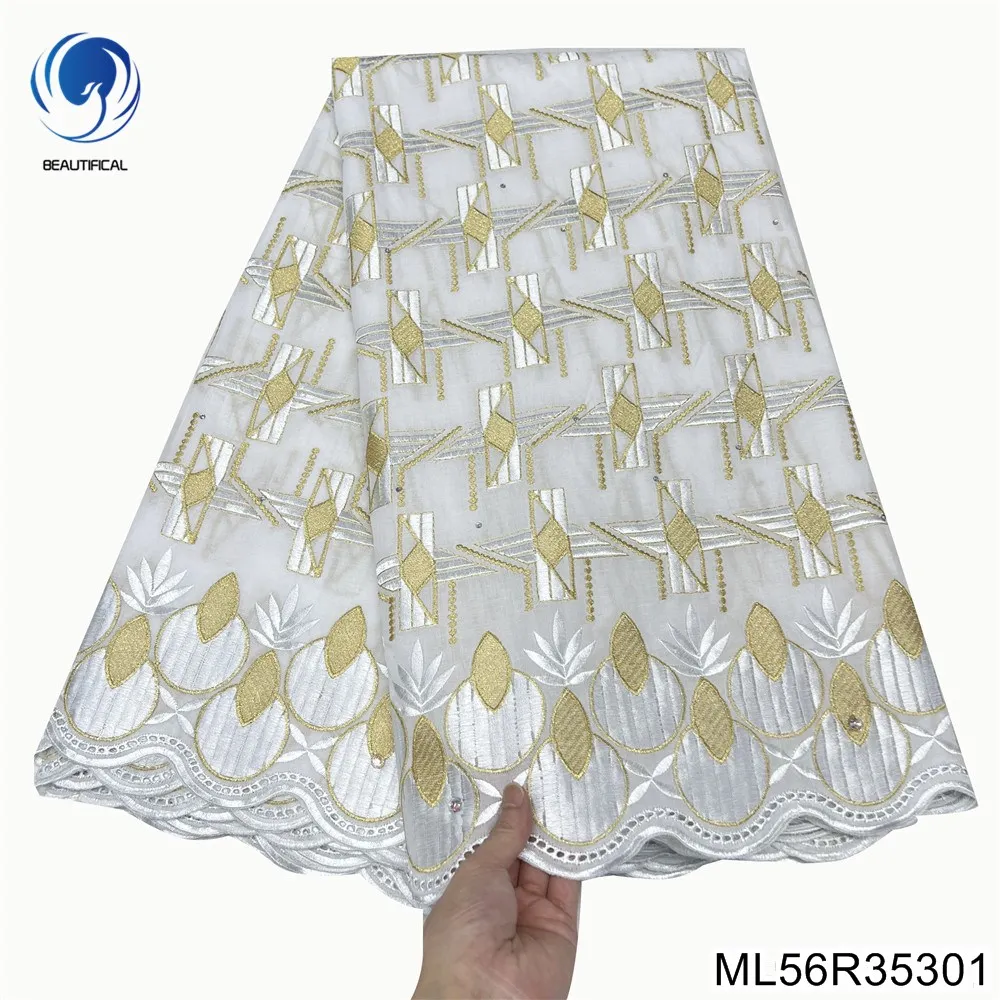 

Изысканная и красивая нигерийская швейцарская вуаль кружева 100% хлопок вышитый дизайн для детской одежды ML56R353