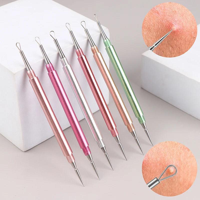 

Double Head Blackhead Comedone Acne Blemish Extractor Remover Stainless Needles Blackhead Pimple Blemish Extractor Remove Tools