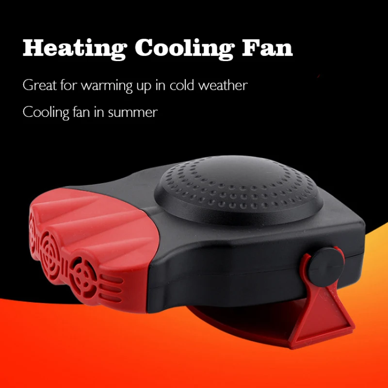 Auto Heater Fan Portable Car Heater Auto Heater Cooling Fan 3-Outlet Defrosts Defogger 12V 150W Portable Air Conditioner For Car