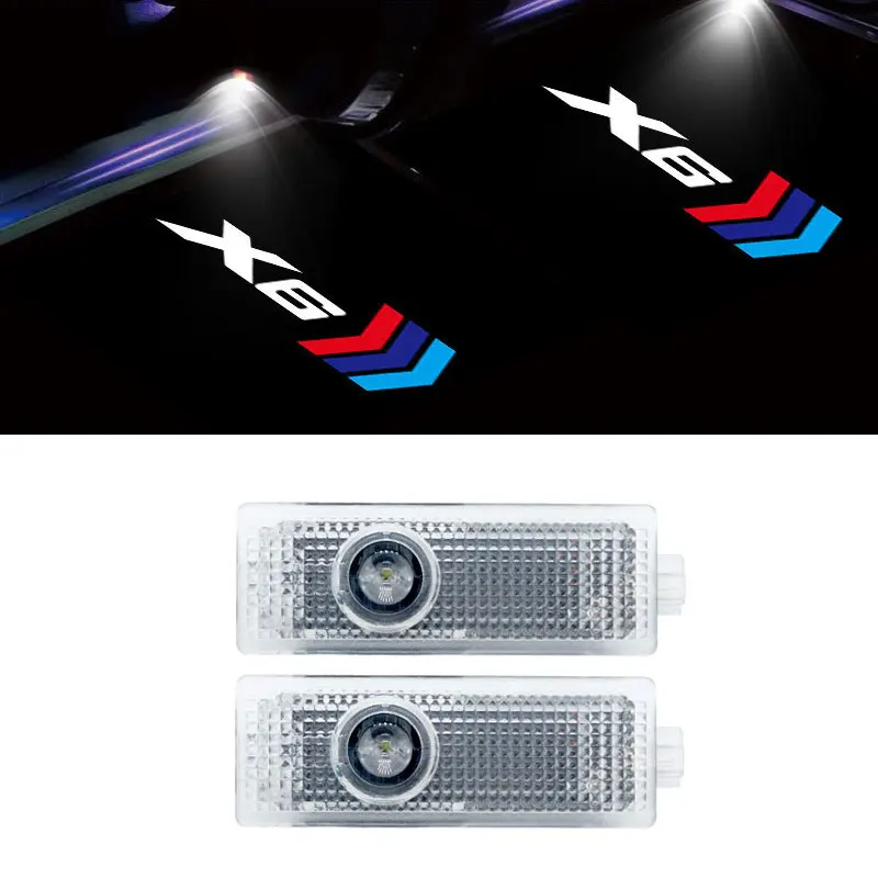 

2Pieces/Set For BMW X6 E71 F16 G06 Logo Car Door Welcome Light Led Projector Light HD Shadow Warning Lamp Logo Auto Accessories
