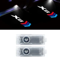 2piecesset for bmw x6 e71 f16 g06 logo car door welcome light led projector light hd shadow warning lamp logo auto accessories