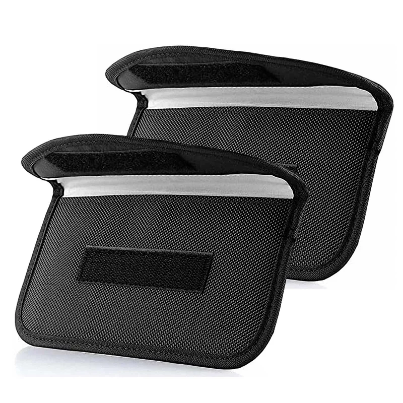 

2pcs Faraday Bag For Car Key Phone Signal Blocking Key Pouch Anti Theft Protection Shield WiFi GSM LTE NFC RFID Keyless Case