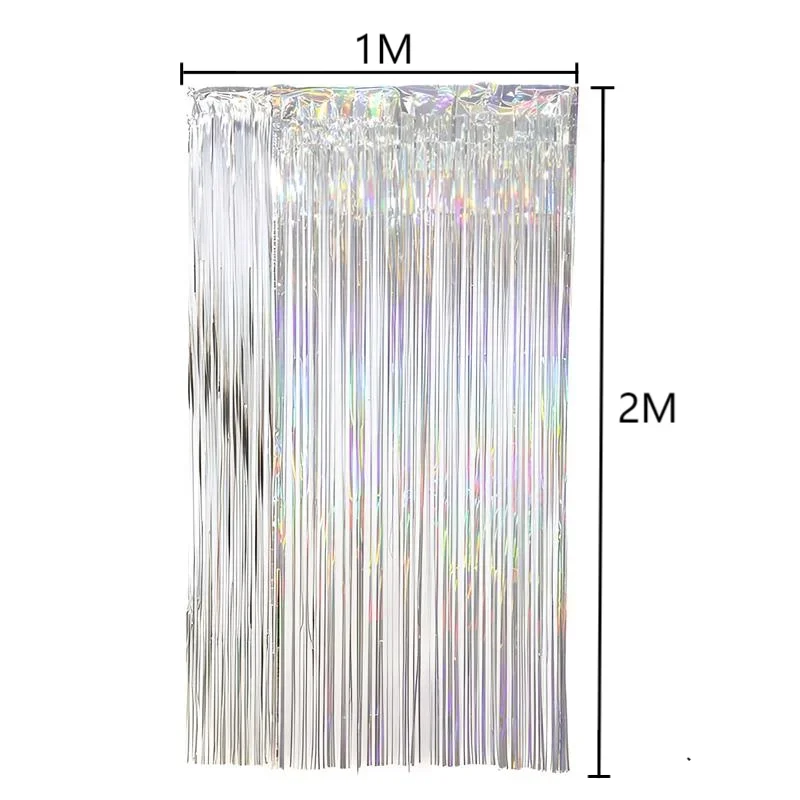 1*2 м фольги занавеска с кисточками для взрослых и детей украшение дня рождения