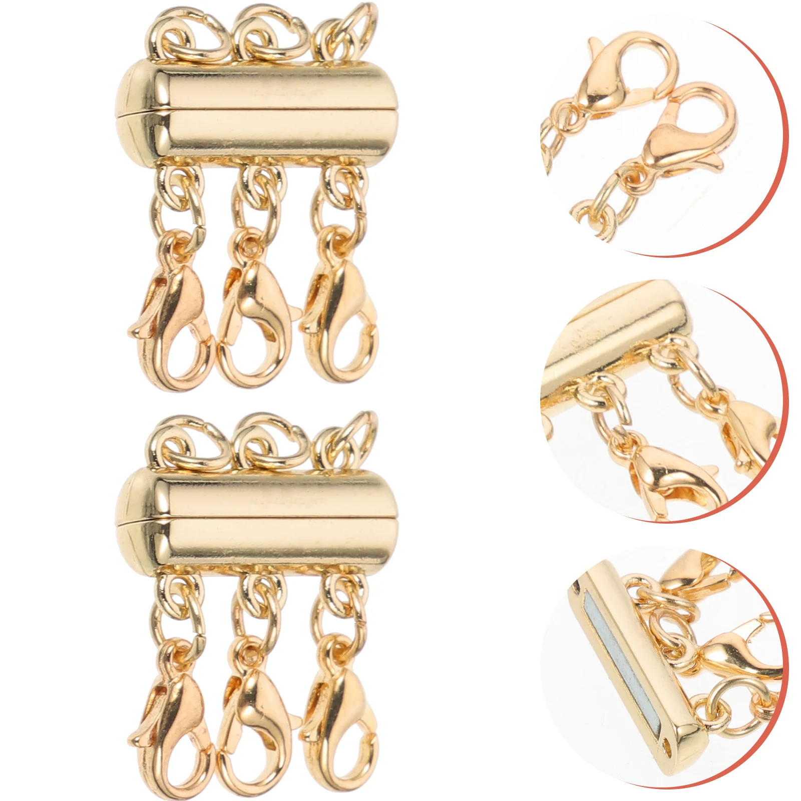 

2Pcs Necklace Clasps Multi Necklace Layering Clasps DIY Magnetic Layer Clasps Jewellery Separator