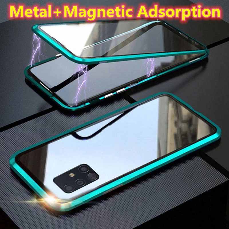 360 Full Cover For Huawei Mate 20 X Metal Magnetic Adsorption Case For Huawei Mate 20X Cases Double Glass Coque Mate20 X Funda