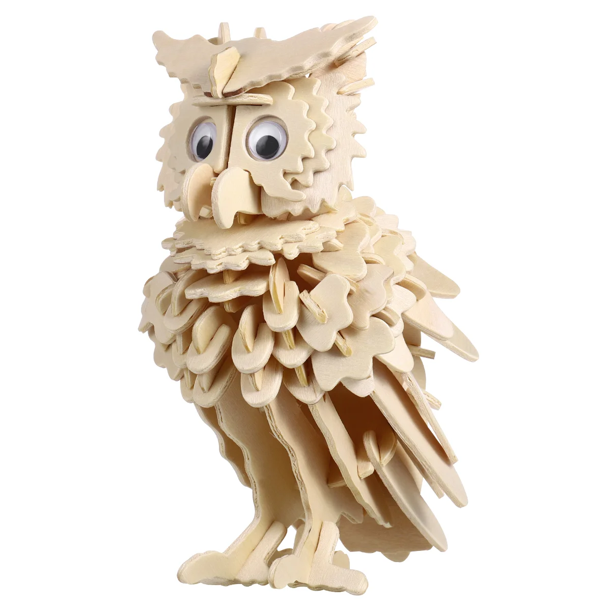 

TOYMYTOY New 3D Wooden Owl Puzzle Jigsaw Woodcraft Kit Toy Model DIY Construction Puzzle Kids Educational Playthings
