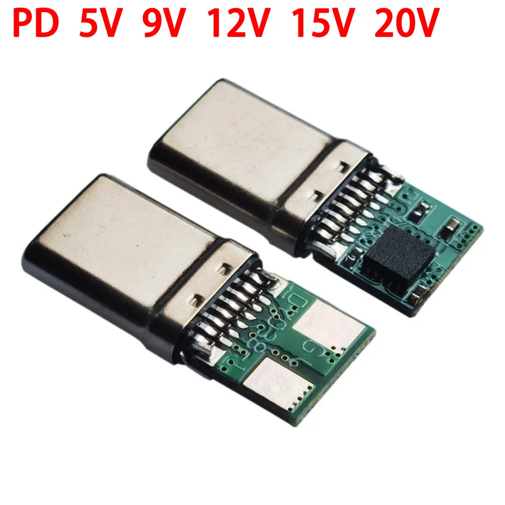 

PD/QC Decoy Board Fast Charge 9V 12V 15V 20V PD decoy module PD 2 3.0 DC trigger cable USB Type-C male plug QC4 charge connector