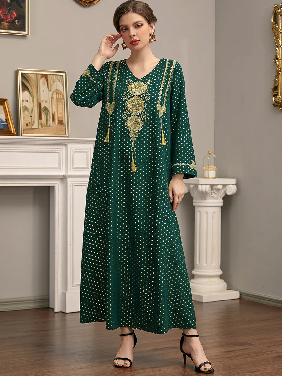 Eid Mubarak Eid Abaya Dubai Turkey Islam Muslim Long Arabic Dress Modest Kaftan Robe Musulmane Longue Morocco Dresses for Women