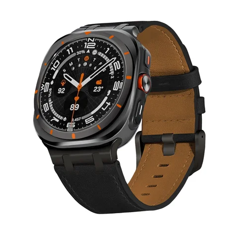 Кожаный ремешок для Samsung Galaxy Watch 7 Ultra CAOWTAN