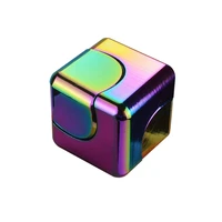 aluminum alloy rotatable finger gyroscope square fingertip gyro cube leisure recreational toys board game toy entertainment