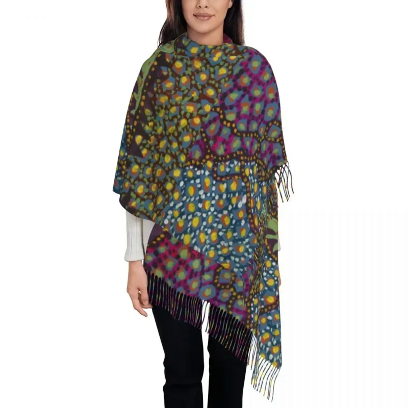 

Yayoi Kusama For Womens Warm Winter Shawls And Wrap Abstract Polka Pop Large Shawl Scarf Ladies