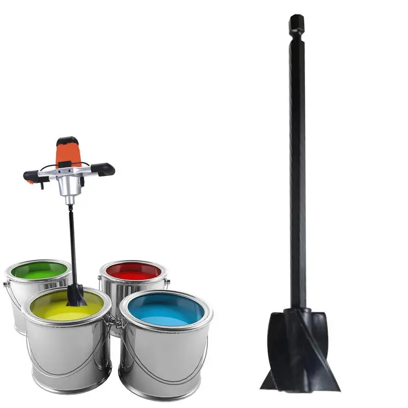 Epoxy Mixing Stick Paint Stirring Rod Putty Cement Paint Mixer Attachment With Drill Chuck For Epoxy Resin Latex Oil Paint