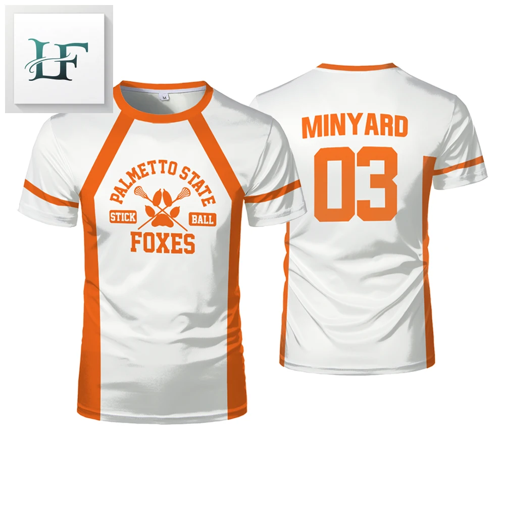 Фото 2025 New The Foxhole Court Palmetto State Foxes Lacrosse Jersey Cosplay WILDS MINYARD 3D Tshirt Men/Women Short Sleeve Kids Tees №1