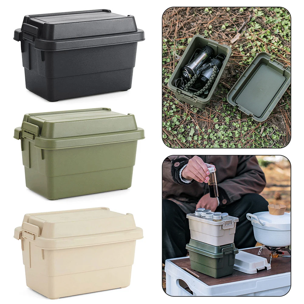 

1.1L Outdoor Camping Storage Box Small Desktop Seasoning Bottle Storage Box Travel Barbecue Small Toolbox Plastic Storage Box