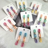 2022 colorful acrylic earrings for women unique chain earring womens accessories candy color simple fashion jewelry trendy new
