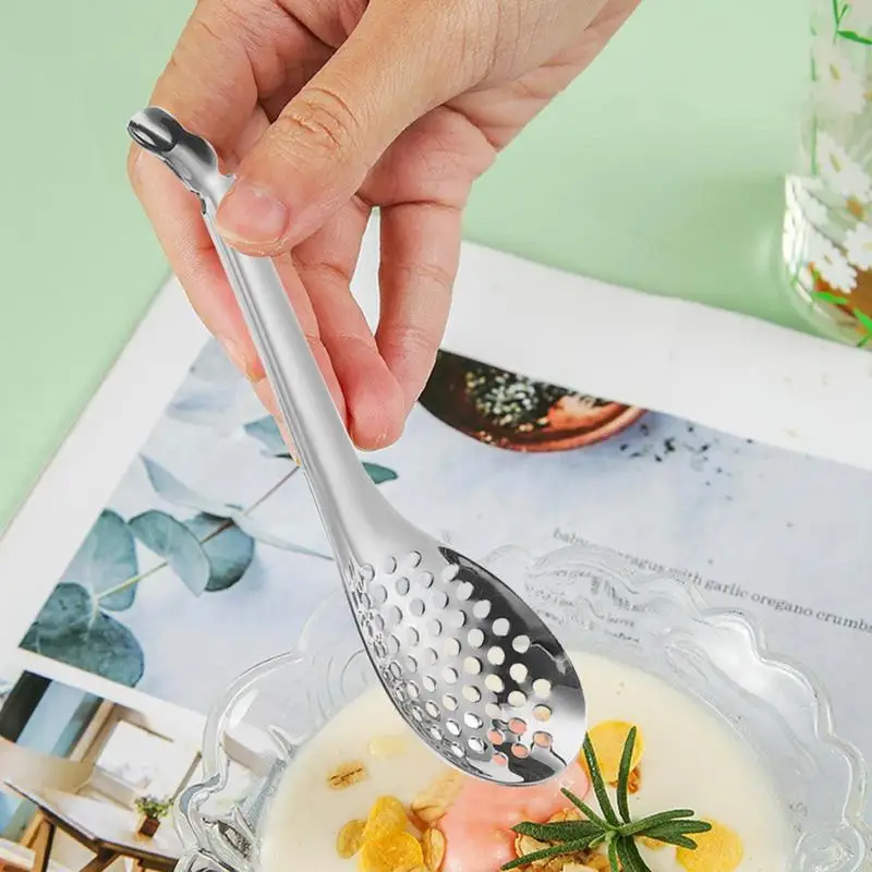 Ложка сферическая из нержавеющей стали ложка для икры с прорезью извлечения