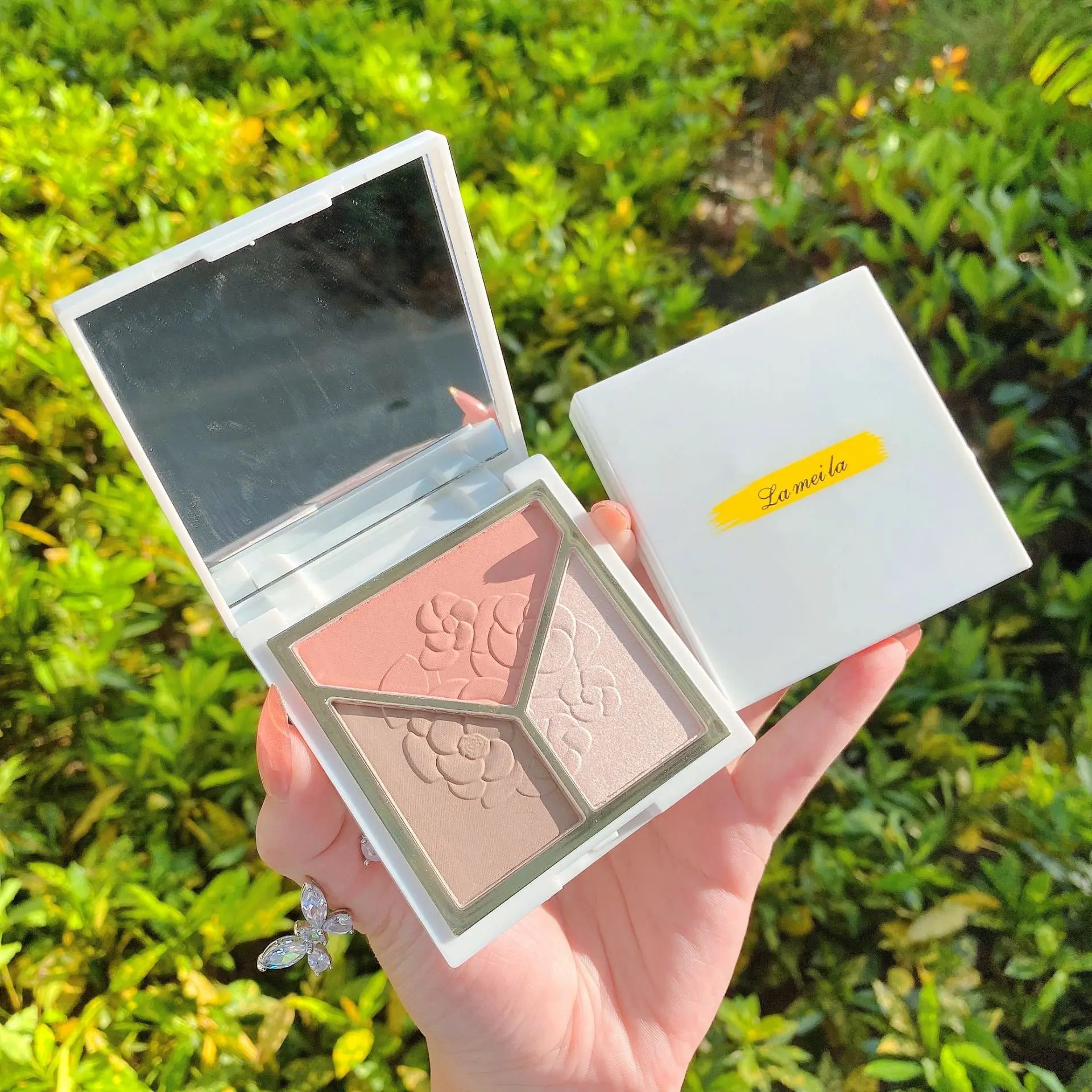 

Блестящие, восстанавливающие тени для век 3 в 1, блестящие, матовые тени для носа, румяна, недорогой макияж для студентов