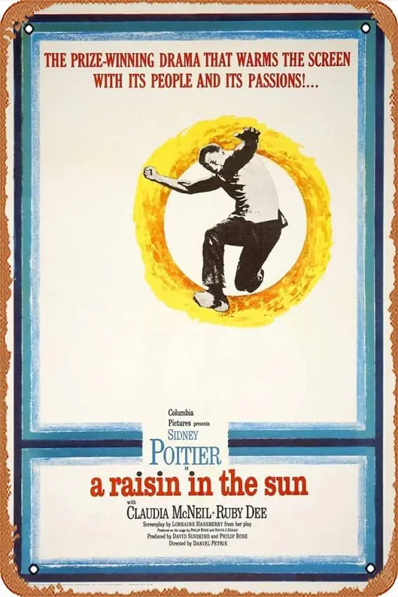 Плакат Изюм в солнечном тетере 8 x 12 дюймов — ретро-винтажная металлическая