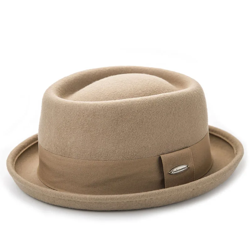 

LANSAARA Fedora Hat Men's Vintage Style 100% Pure Wool in black