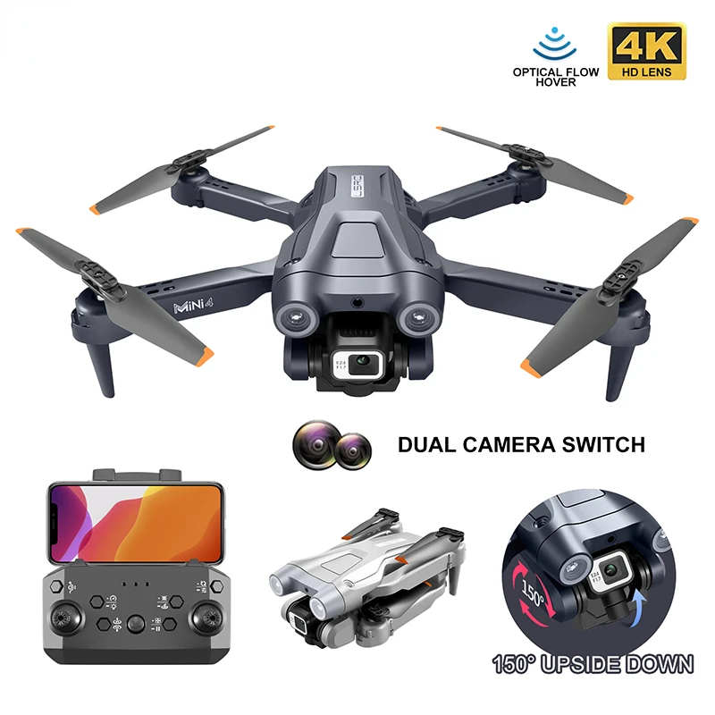 New Small Mini 4 Drone Aerial UAV 4K Invert Aerial Vehicle Optical Flow Location Obstacle Avoidance Remote Control Aircraft Toy