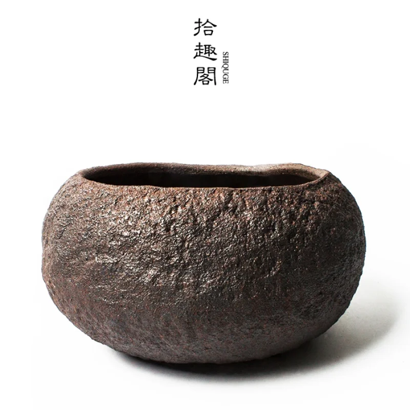 

Керамический цветочный горшок ручной работы в стиле ретро, декоративный чайный коврик, гидропонная почва, суккулент, гидрокотил, Ностальги...