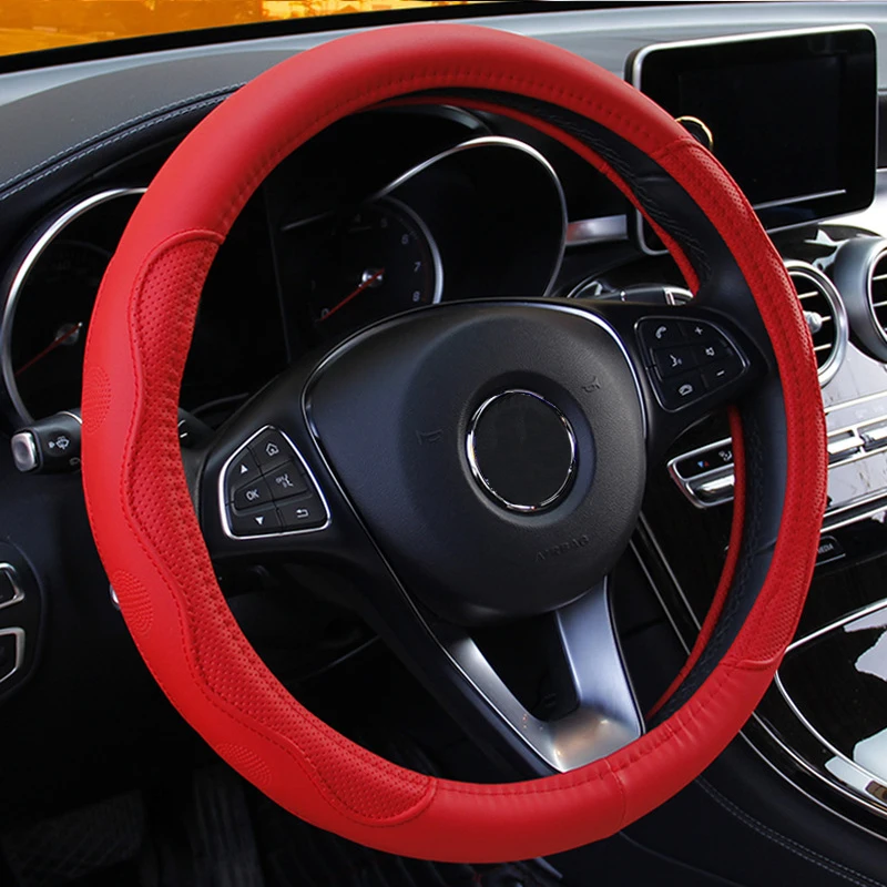 

Аксессуары для интерьера автомобиля чехол рулевого колеса автомобиля Four Seasons Universal fiber leather