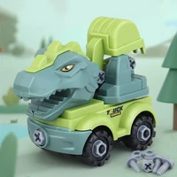 diy model car toy dinosaur engineering car educational toys gifts for kids