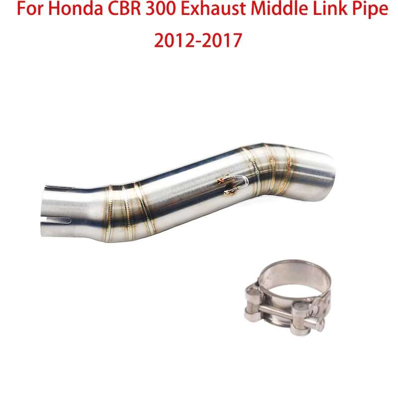 Выхлопная средняя звеньевая труба для мотоцикла Honda CBR300 CBR300R CBR300F глушитель из нержавеющей стали скользящая Соединительная труба средней трубы