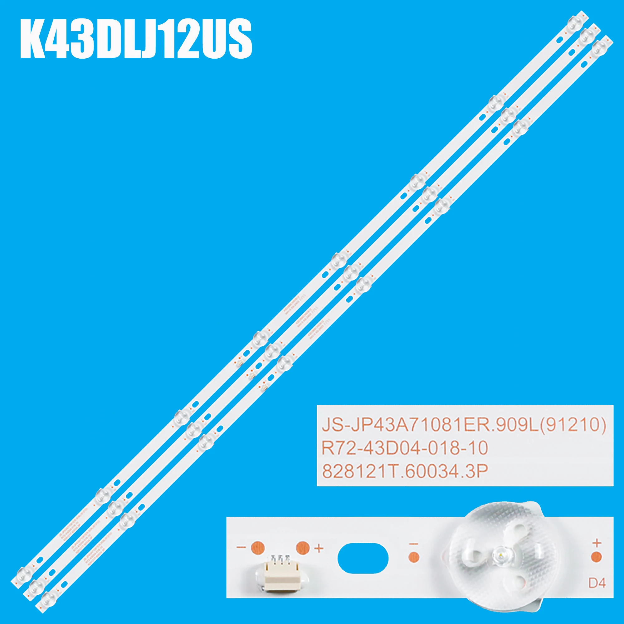 

Светодиодная лента для K43DLJ12US 43LF0206 VHIX-43U169MSY VHIX-43F169MSY K43DLJ12US K43DLJ10US JS-JP43A71081ER.909L R72-43D04-018-10