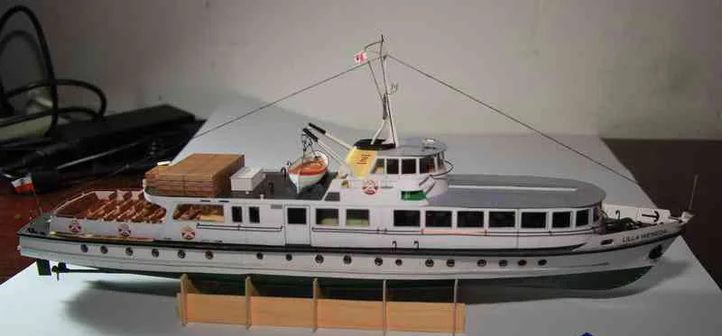 

40cm Polish Coast Ferries 3D Animal Sculpture cruise ship Papercraft bedroom Living Room handmade DIY Geometric origami model